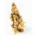Ganesha pe tron, statuie din rășină de culoare osoasă - 11 cm