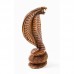 Statuie sculptată în lemn de trandafir cobra - 20 cm