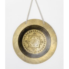 Gong  plat din 7 metale cu suport- 29,5 cm, 936 grame