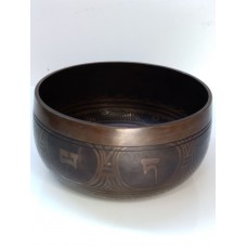 Bol tibetan, fabricat industrial, din 7 metale, cu mantre, 559 g