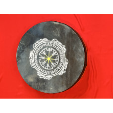 Toba Samanica, în stil viking de 40 cm din piele de Cerb